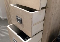 RAILWAY #314 Armadio In Legno Di Mango - Laccato / Whitewash 100x45x175 -Massivmoebel24 09 330 772 2013 5