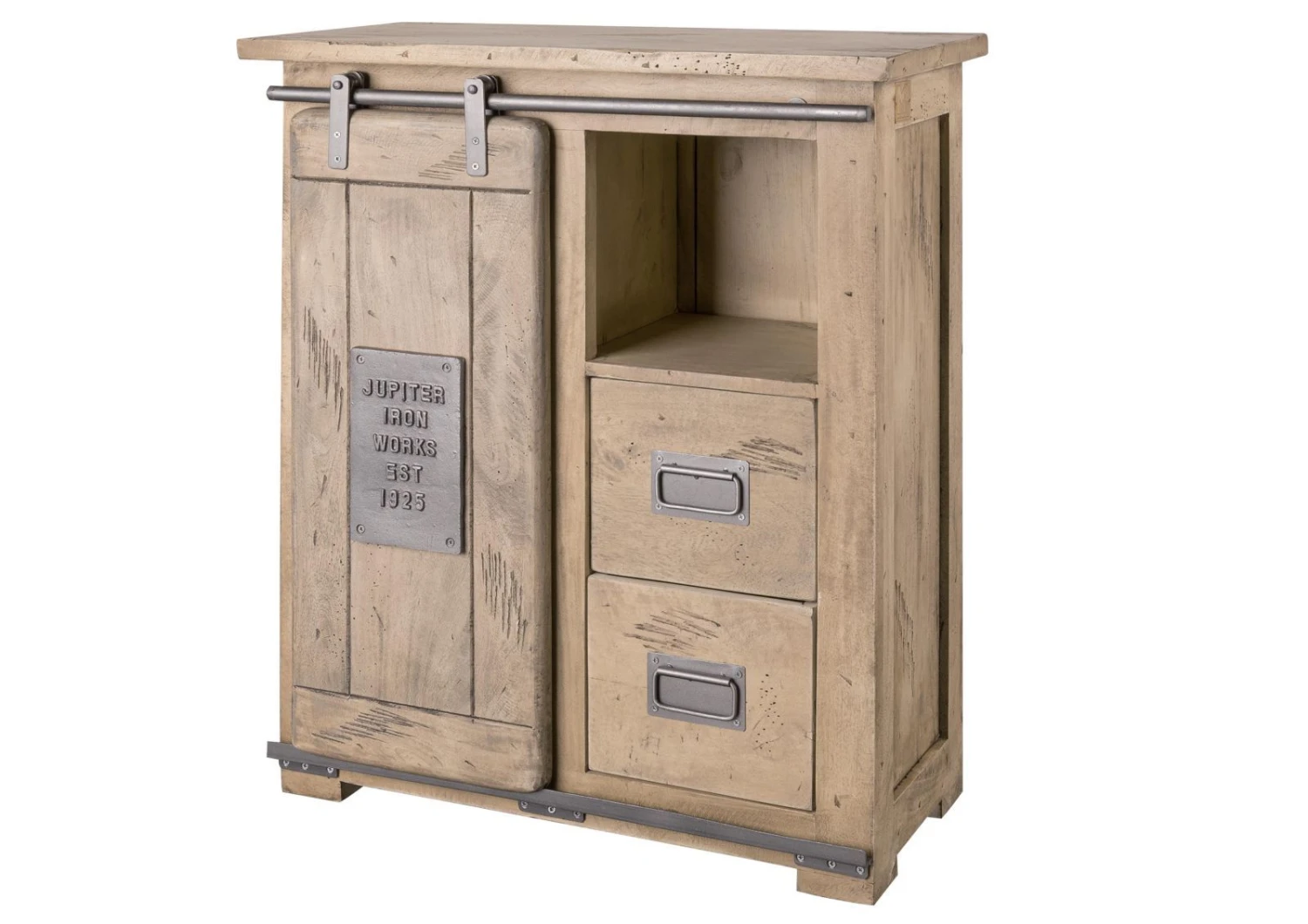 RAILWAY #353 Comò In Legno Di Mango - Laccato / Whitewash 76x60x120 11 RAILWAY #353 Comò In Legno Di Mango - Laccato / Whitewash 76x60x120 - immagine 9