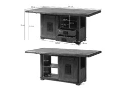 Esstisch Mango 160x80x76 Braun Lackiert RAILWAY #4103 -Massivmoebel24 09 330 772 2113 08