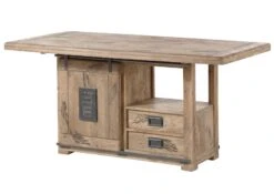 Esstisch Mango 180x90x76 Beige Lackiert RAILWAY 20 Esstisch Mango 180x90x76 Beige Lackiert RAILWAY -Massivmoebel24 09 330 772 2113 09