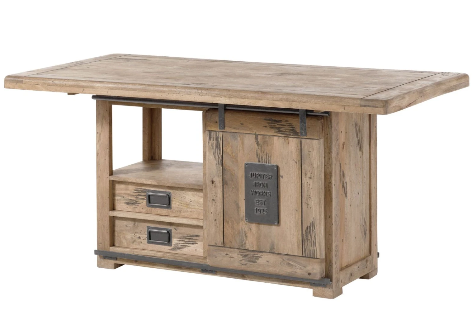 Esstisch Mango 180x90x76 Beige Lackiert RAILWAY 12 Esstisch Mango 180x90x76 Beige Lackiert RAILWAY - immagine 10