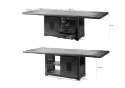 Esstisch Mango 240x100x76 Braun Lackiert RAILWAY #4014 18 Esstisch Mango 240x100x76 Braun Lackiert RAILWAY #4014 -Massivmoebel24 09 330 772 2114 08