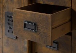 Kommode Mango 90x45x100 Braun Lackiert RAILWAY #403 -Massivmoebel24 09 330 772 3004 05