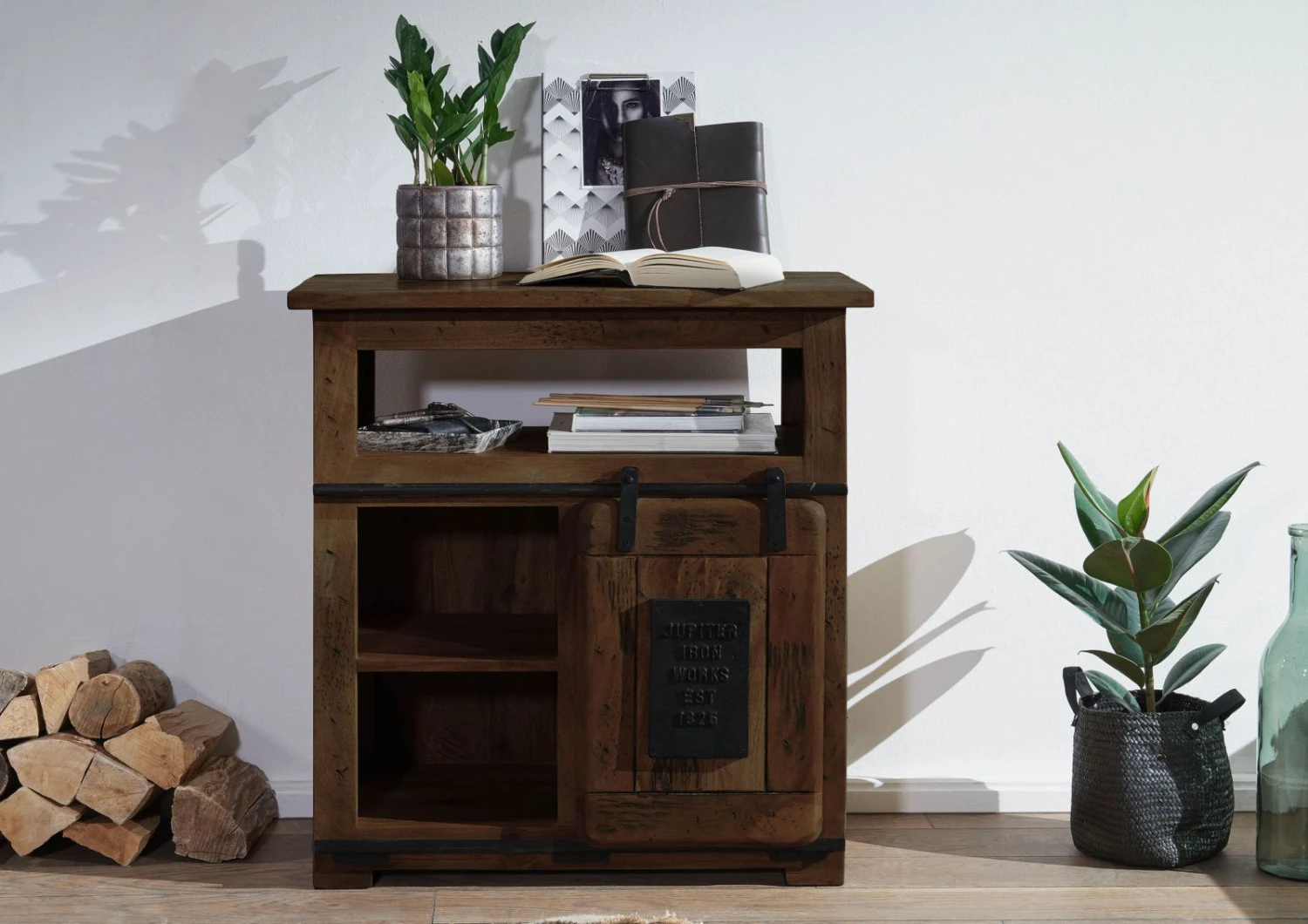 Kommode Mango 80x45x85 Braun Lackiert RAILWAY #410 6 Kommode Mango 80x45x85 Braun Lackiert RAILWAY #410 - immagine 4