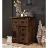 Kommode Mango 70x45x85 Braun Lackiert RAILWAY #411 -Massivmoebel24 09 330 772 3011 01