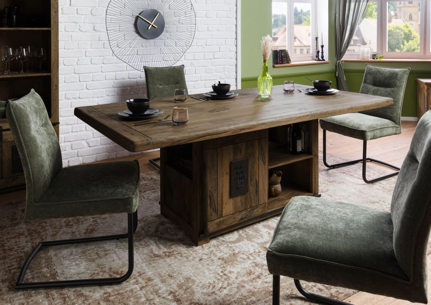 Esstisch Mango 240x100x76 Braun Lackiert RAILWAY #4014 3 Esstisch Mango 240x100x76 Braun Lackiert RAILWAY #4014