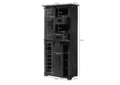 Schrank Mango 80x45x175 Braun Lackiert RAILWAY #417 -Massivmoebel24 09 330 772 3016 08