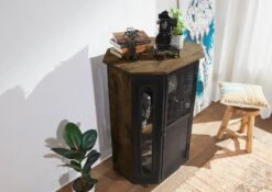 Vitrine Mango 76x60x120 Braun Lackiert RAILWAY #430 15 Vitrine Mango 76x60x120 Braun Lackiert RAILWAY #430 -Massivmoebel24 09 330 772 3026 04