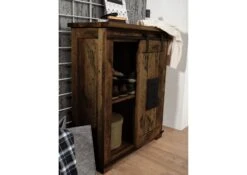 Kommode Mango 75x36x90 Braun Lackiert RAILWAY #453 -Massivmoebel24 09 330 772 3040 03