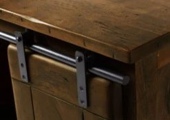 Kommode Mango 75x36x90 Braun Lackiert RAILWAY #453 -Massivmoebel24 09 330 772 3040 05