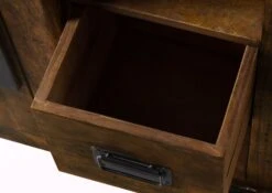 Kommode Mango 75x36x90 Braun Lackiert RAILWAY #453 -Massivmoebel24 09 330 772 3040 06