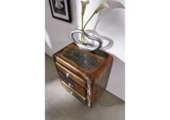 FREEZY #35 Cassettiera In Legno Riciclato - Laccato / Multicolore 55x38x70 -Massivmoebel24 09 330 803 1025 3