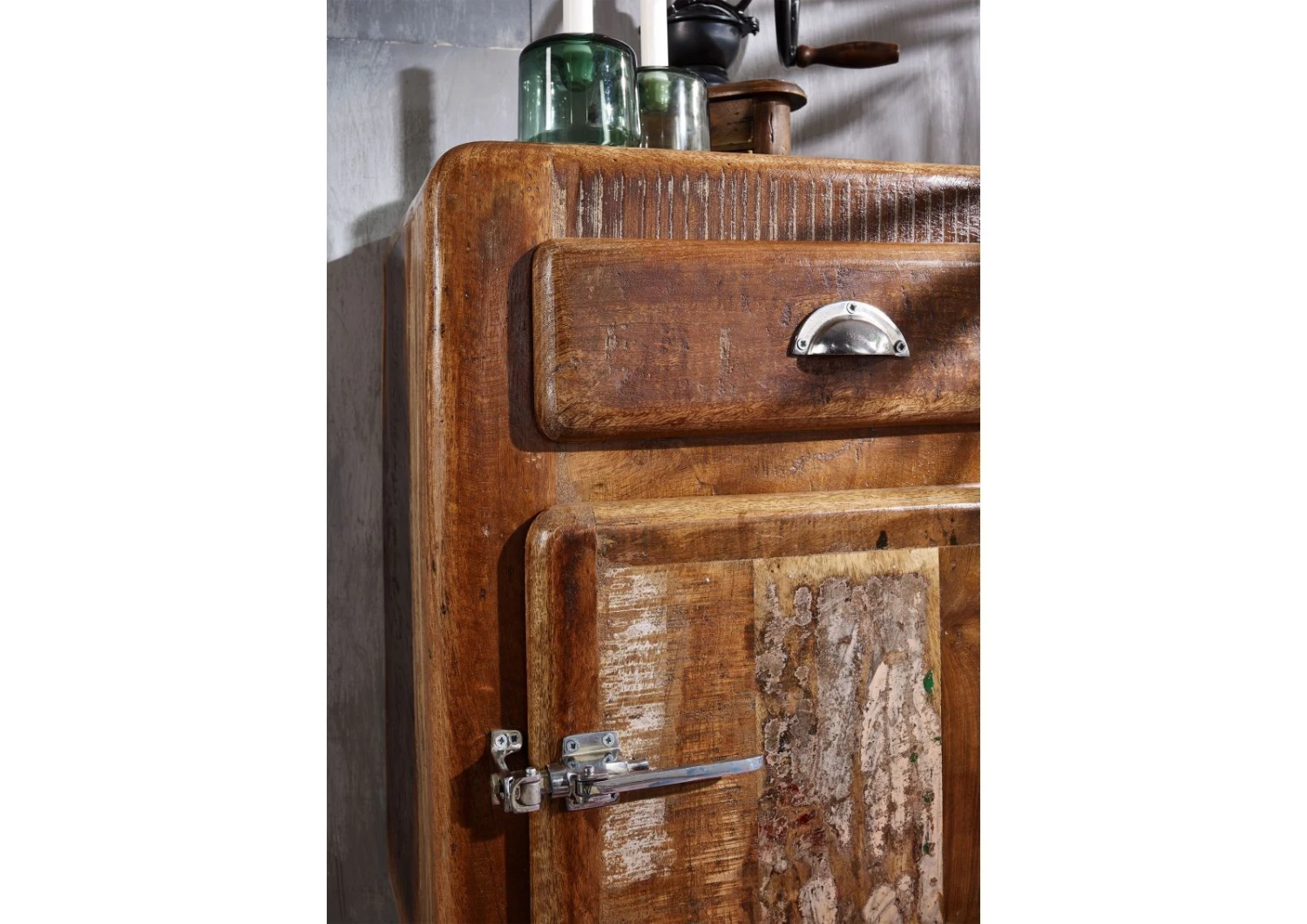 FREEZY #43 Comodino In Legno Riciclato - Laccato / Multicolore 55x38x70 5 FREEZY #43 Comodino In Legno Riciclato - Laccato / Multicolore 55x38x70 - immagine 3