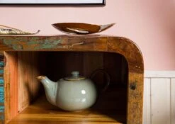 SIXTIES #103 Comodino In Legno Riciclato - Laccato 70x44x90 -Massivmoebel24 09 330 815 0003 5