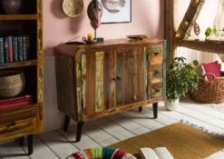 SIXTIES #112 Madia In Legno Riciclato - Laccato / Multicolore 110x40x86 13 SIXTIES #112 Madia In Legno Riciclato - Laccato / Multicolore 110x40x86 -Massivmoebel24 09 330 815 0012 3