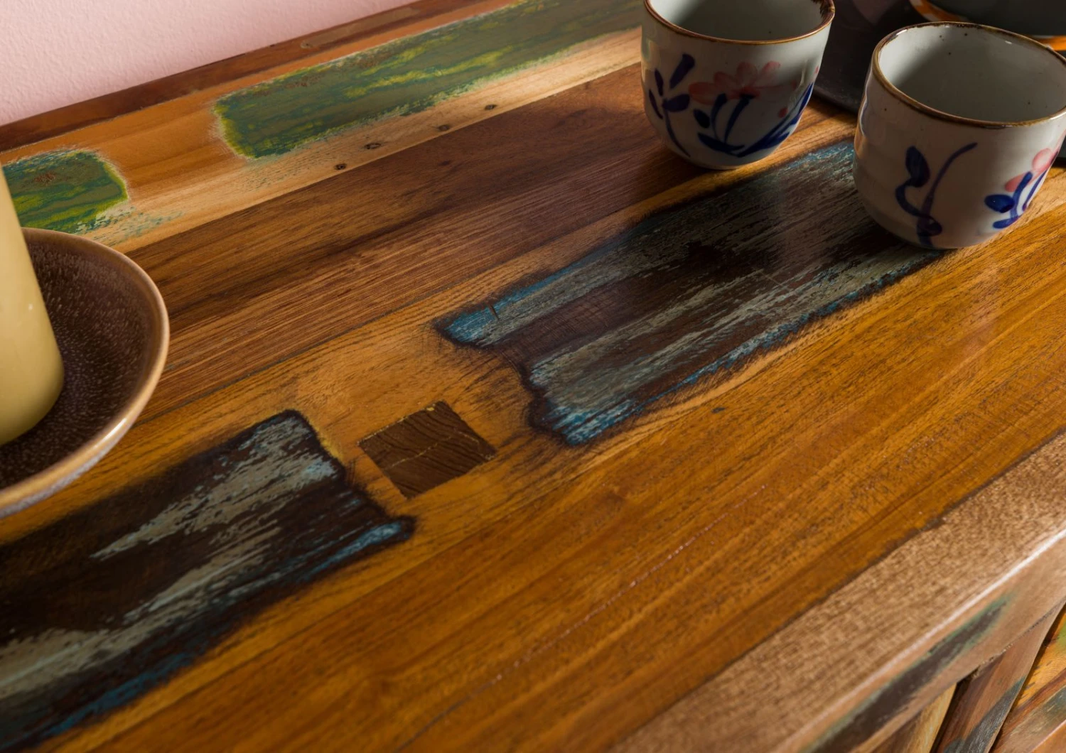 SIXTIES #114 Madia In Legno Riciclato - Laccato / Multicolore 90x40x86 7 SIXTIES #114 Madia In Legno Riciclato - Laccato / Multicolore 90x40x86 - immagine 5