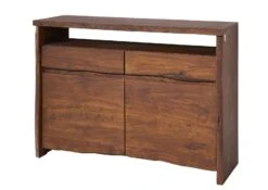 Credenza In Legno Di Acacia 131x45x96 Marrone Laccato PURE ACACIA #203 15 Credenza In Legno Di Acacia 131x45x96 Marrone Laccato PURE ACACIA #203 -Massivmoebel24 09 330 886 2003 9