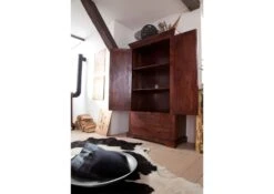 OXFORD #419 Armadio In Legno Di Acacia - Laccato / Nougat 107x50x188 -Massivmoebel24 09 340 620 4517 2