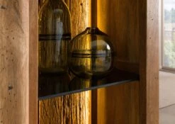 Armadio In Legno Di Mango / Legno Riciclato 90x45x150 Laccato Naturale RAILWAY LUX #115 -Massivmoebel24 09 340 773 0015 07