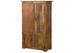 Armadio In Legno Di Mango / Legno Riciclato 90x45x150 Laccato Naturale RAILWAY LUX #115 -Massivmoebel24 09 340 773 0015 10