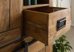 Armadio In Legno Di Mango / Legno Riciclato 80x45x175 Laccato Naturale RAILWAY LUX #116 15 Armadio In Legno Di Mango / Legno Riciclato 80x45x175 Laccato Naturale RAILWAY LUX #116 -Massivmoebel24 09 340 773 0016 04