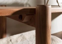 Scaffale In Legno Di Acacia 160x40x100 Laccato / Naturale KOPENHAGEN #125 -Massivmoebel24 09 350 493 1025 05