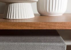 Scaffale In Legno Di Acacia 160x40x100 Laccato / Naturale KOPENHAGEN #125 -Massivmoebel24 09 350 493 1025 06