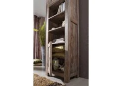 Scaffale In Legno Di Sheesham / Palissandro 55x37x200 Grigio Scuro Oliato NATURE GREY #151 10 Scaffale In Legno Di Sheesham / Palissandro 55x37x200 Grigio Scuro Oliato NATURE GREY #151 -Massivmoebel24 09 350 550 0151 3