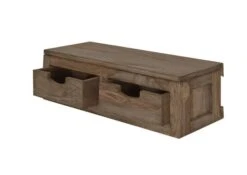 Mensola In Legno Di Sheesham / Palissandro 66x25x20 Grigio Scuro Oliato NATURE GREY #063 -Massivmoebel24 09 350 550 0163 3