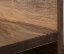 Mensola In Legno Di Sheesham / Palissandro 132x25x20 Grigio Scuro Oliato NATURE GREY #0111 -Massivmoebel24 09 350 550 3008 4 1