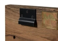 Mensola In Legno Di Sheesham / Palissandro 66x25x20 Grigio Scuro Oliato NATURE GREY #0108 -Massivmoebel24 09 350 550 3008 5