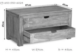 NATURE GREY #0124 Cassettiera In Legno Di Sheesham - Oliato / Grigio 87x45x45 10 NATURE GREY #0124 Cassettiera In Legno Di Sheesham - Oliato / Grigio 87x45x45 -Massivmoebel24 09 350 550 3024 8