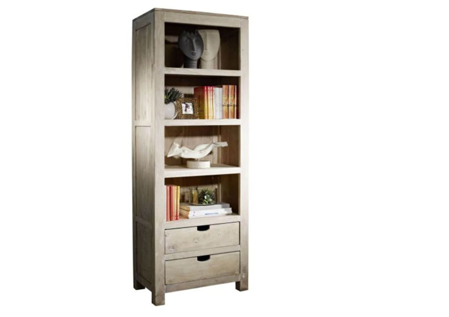 Scaffale In Legno Di Acacia 65x42x180 Pietra Bianca Sbiancato NATURE WHITE #50 8 Scaffale In Legno Di Acacia 65x42x180 Pietra Bianca Sbiancato NATURE WHITE #50 - immagine 6