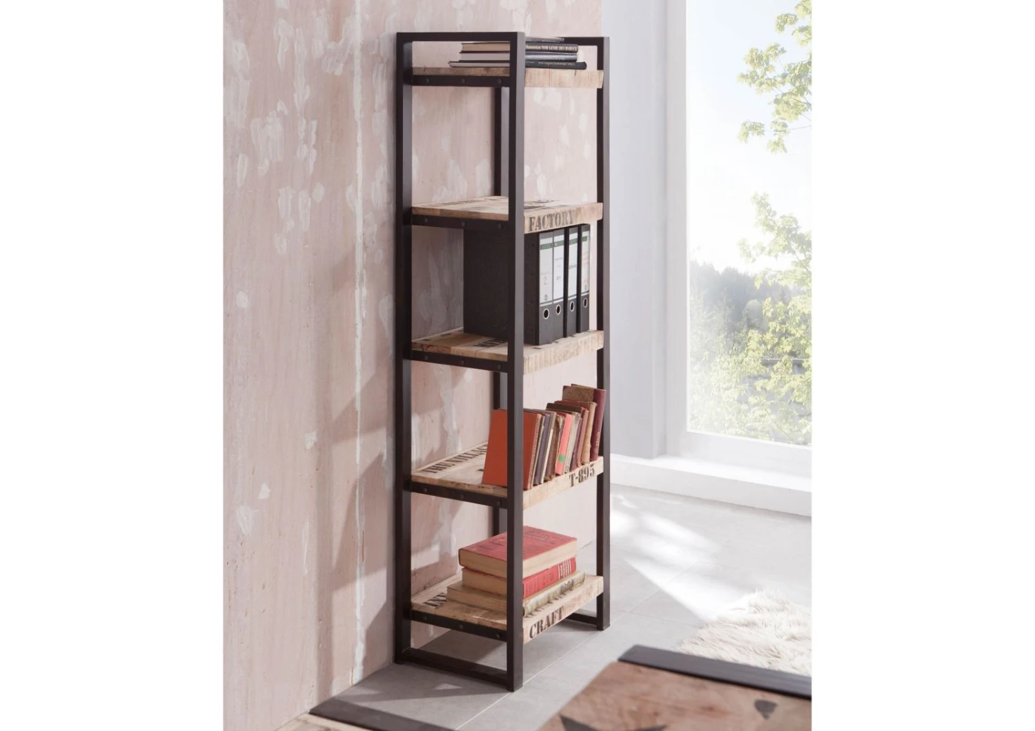 Scaffale In Legno Di Mango 60x40x180 Mango Naturale Stampato FACTORY #108 3 Scaffale In Legno Di Mango 60x40x180 Mango Naturale Stampato FACTORY #108