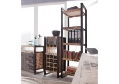 Scaffale In Legno Di Mango 60x40x180 Mango Naturale Stampato FACTORY #108 13 Scaffale In Legno Di Mango 60x40x180 Mango Naturale Stampato FACTORY #108 -Massivmoebel24 09 350 559 0108 03