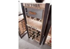 Porta Bottiglie In Legno Di Mango 51x40x110 Mango Naturale Stampato FACTORY #135 -Massivmoebel24 09 350 559 0135 5