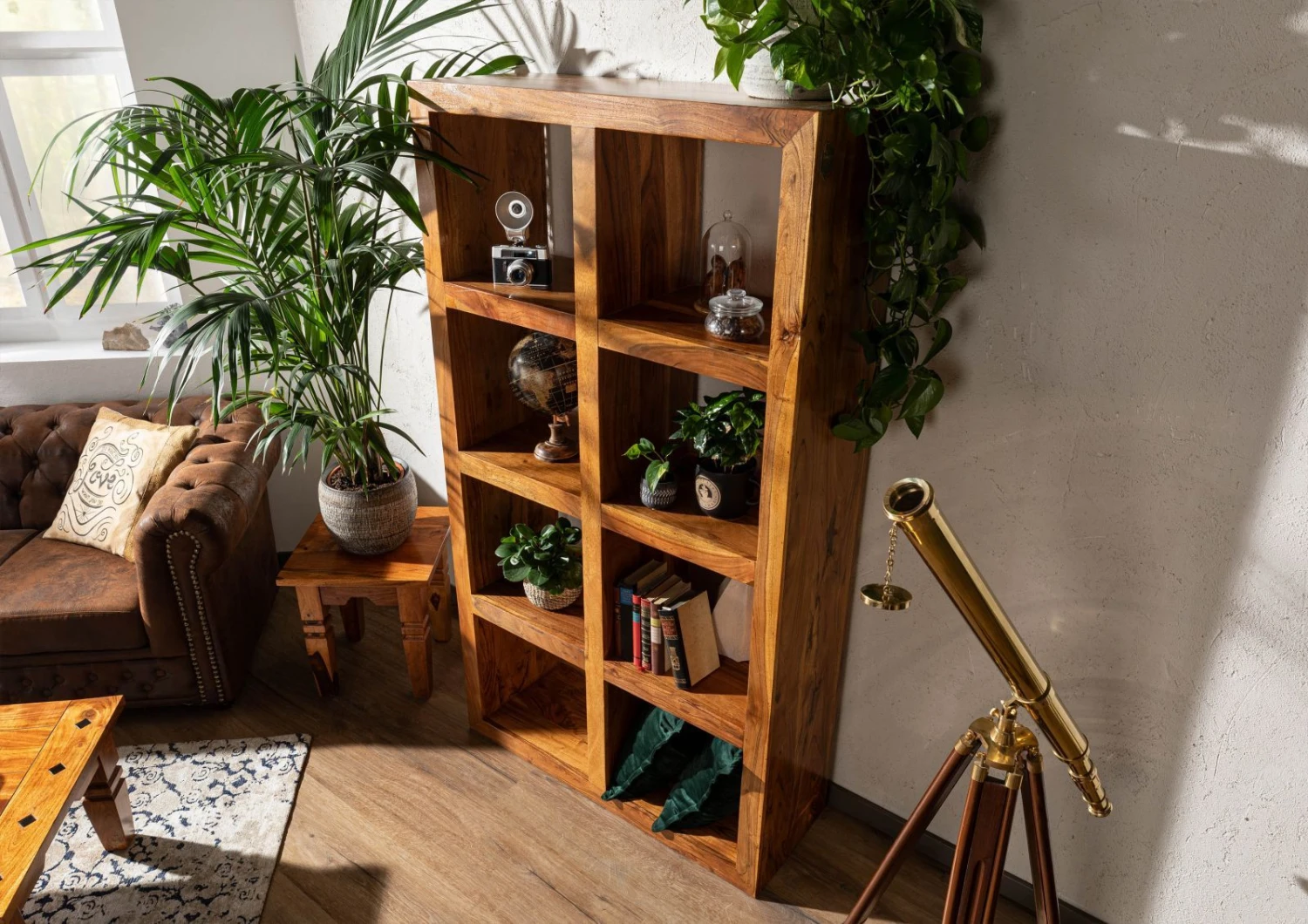 Scaffale In Legno Di Acacia 96x35x174 Miele Dorato Laccato OXFORD #0336 4 Scaffale In Legno Di Acacia 96x35x174 Miele Dorato Laccato OXFORD #0336 - immagine 2