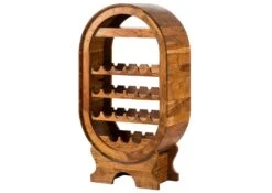 Porta Bottiglie In Legno Di Acacia 67x35x120 Miele Dorato Laccato OXFORD #0533 17 Porta Bottiglie In Legno Di Acacia 67x35x120 Miele Dorato Laccato OXFORD #0533 -Massivmoebel24 09 350 610 0P45 11