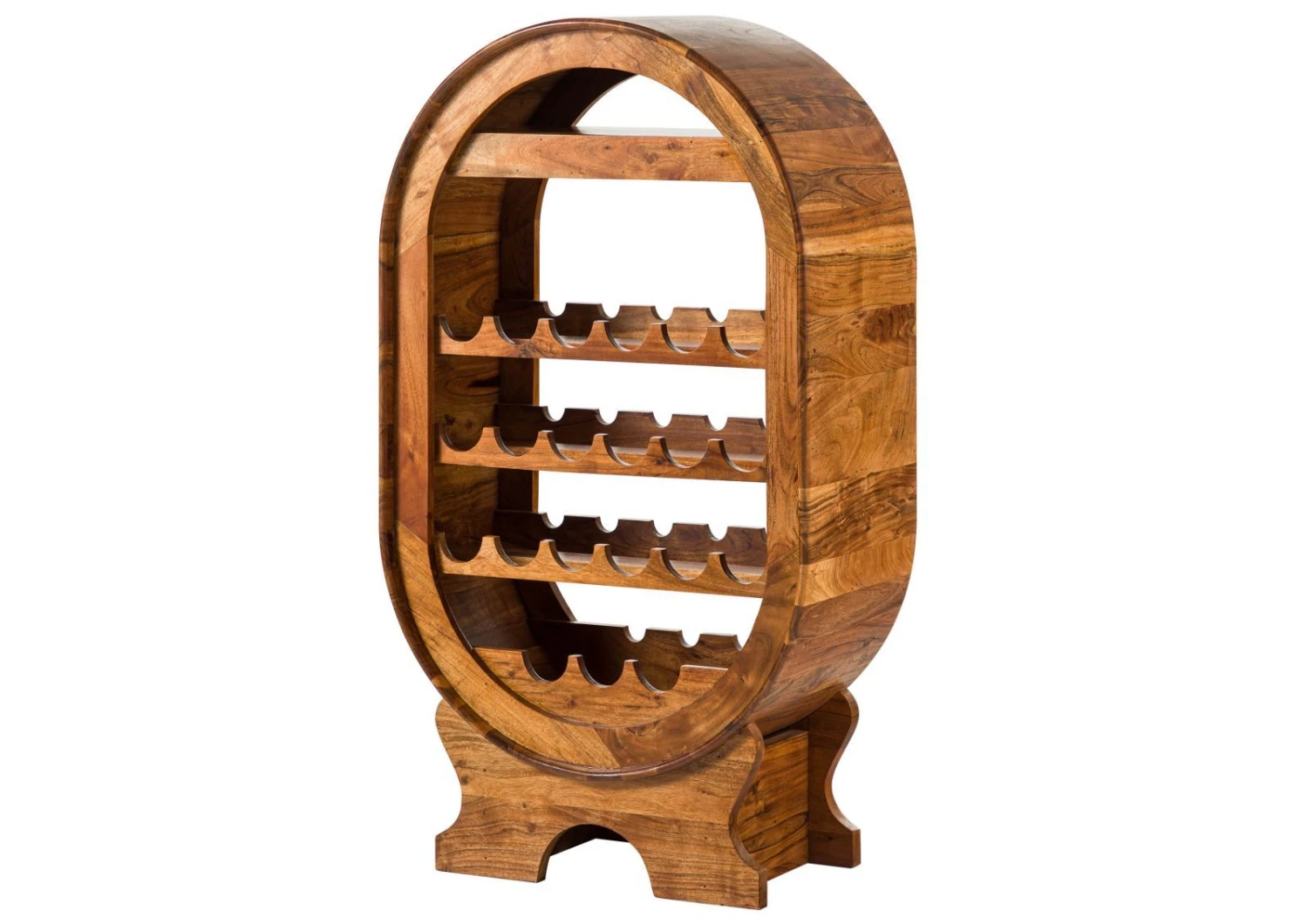 Porta Bottiglie In Legno Di Acacia 67x35x120 Miele Dorato Laccato OXFORD #0533 10 Porta Bottiglie In Legno Di Acacia 67x35x120 Miele Dorato Laccato OXFORD #0533 - immagine 8