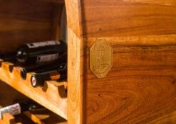 Porta Bottiglie In Legno Di Acacia 67x35x120 Miele Dorato Laccato OXFORD #0533 14 Porta Bottiglie In Legno Di Acacia 67x35x120 Miele Dorato Laccato OXFORD #0533 -Massivmoebel24 09 350 610 0P45 5