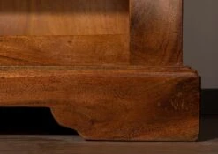 Scaffale In Legno Di Acacia 97x35x200 Miele Dorato Laccato OXFORD #0421 -Massivmoebel24 09 350 610 4521 6