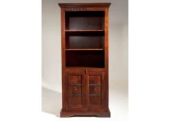 Scaffale In Legno Di Acacia 84x50x183 Nougat Laccato OXFORD #406 -Massivmoebel24 09 350 620 4504 03