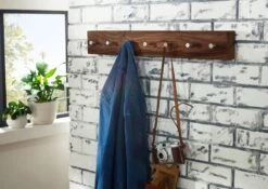 TORONTO #140 Appendiabiti In Legno Di Sheesham - Decapato / Smoked Cherry 70x5x10