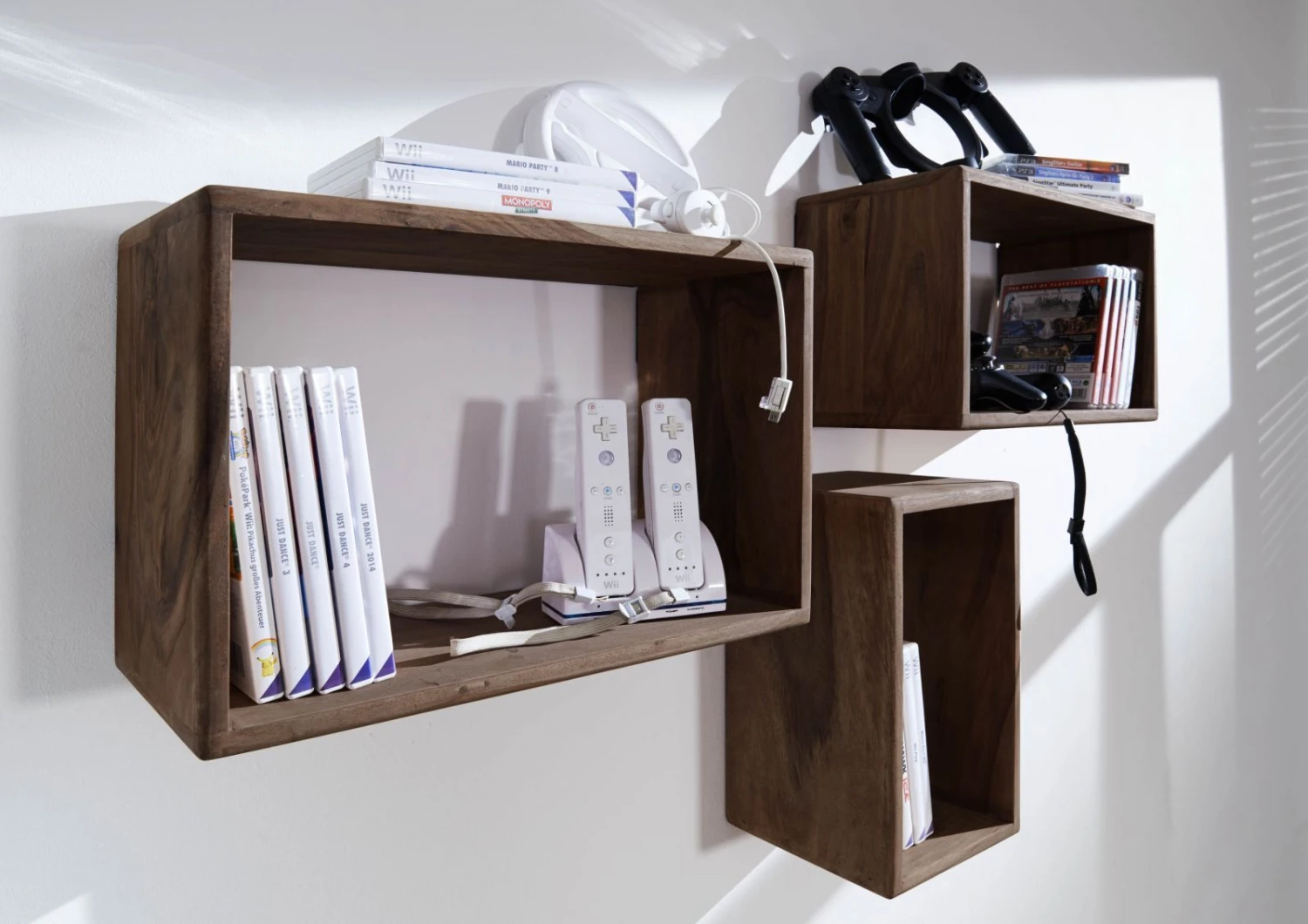 Mensola In Legno Di Shesham / Acacia 45x20x30 Smoked Cherry Tinto TORONTO #142 4 Mensola In Legno Di Shesham / Acacia 45x20x30 Smoked Cherry Tinto TORONTO #142 - immagine 2