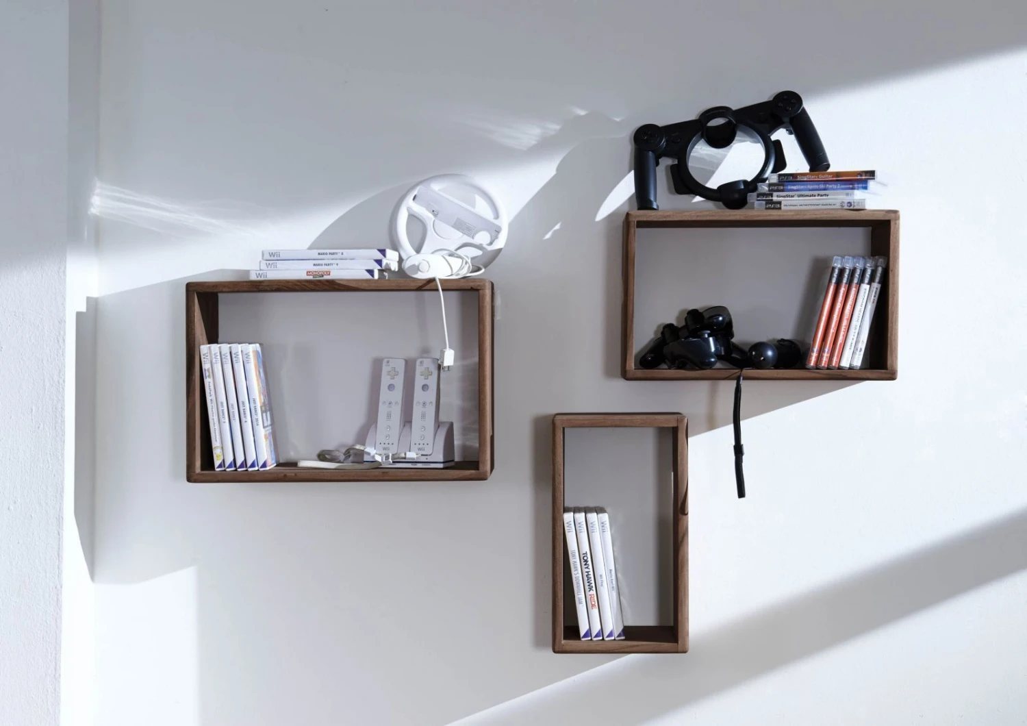 Mensola In Legno Di Shesham / Acacia 45x20x30 Smoked Cherry Tinto TORONTO #142 5 Mensola In Legno Di Shesham / Acacia 45x20x30 Smoked Cherry Tinto TORONTO #142 - immagine 3