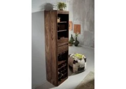 Scaffale In Legno Di Shesham / Acacia 50x36x180 Smoked Cherry Tinto TORONTO #149 -Massivmoebel24 09 350 665 0050 5