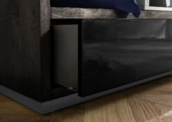 CHICAGO #211 Scaffale In Legno Di Mango - Oliato / Antracite 111x40x193 -Massivmoebel24 09 350 695 2011 5