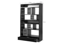 CHICAGO #211 Scaffale In Legno Di Mango - Oliato / Antracite 111x40x193 -Massivmoebel24 09 350 695 2011 8