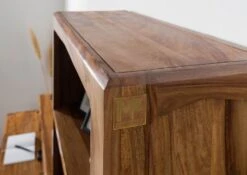 ANCONA #110 Scaffale In Legno Di Sheesham - Laccato / Marrone 80x33x195 -Massivmoebel24 09 350 699 0010 03