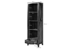 ANCONA #140 Scaffale In Legno Di Sheesham - Laccato / Marrone 60x45x200 19 ANCONA #140 Scaffale In Legno Di Sheesham - Laccato / Marrone 60x45x200 -Massivmoebel24 09 350 699 1040 08